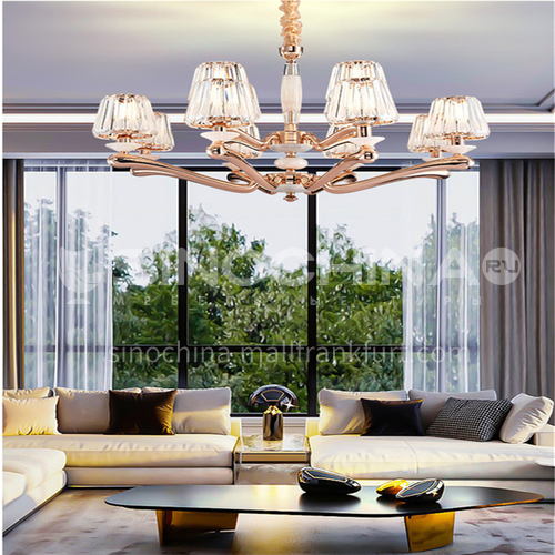 American chandelier living room lamps modern minimalist new hall crystal bedroom dining room Hong Kong style light luxury European style lampsBQ-7180